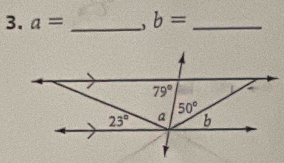 a= _ b= _