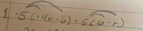 1 -5(-4r-6)· 5(6-r)