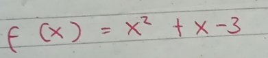 f(x)=x^2+x-3