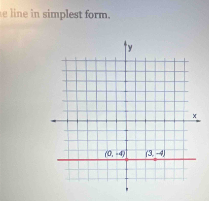 line in simplest form.