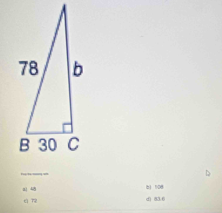 Frs
a) 48 b) 108
c) 72 d) 83.6