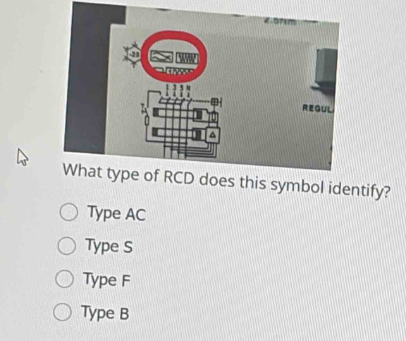 ymbol identify?
Type AC
Type S
Type F
Type B