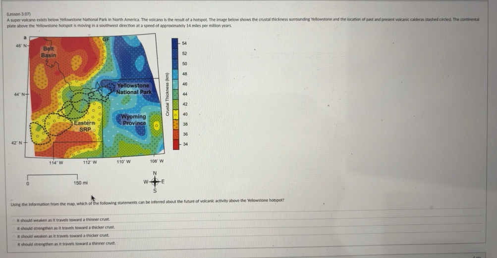 Solved: fLesson 3.07 A super volcano exists below Yellowstone National ...