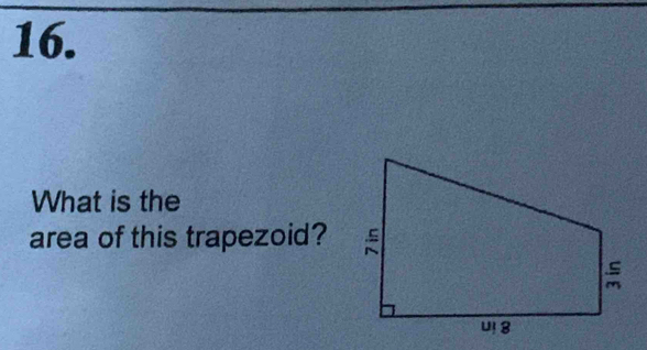 What is the 
area of this trapezoid?