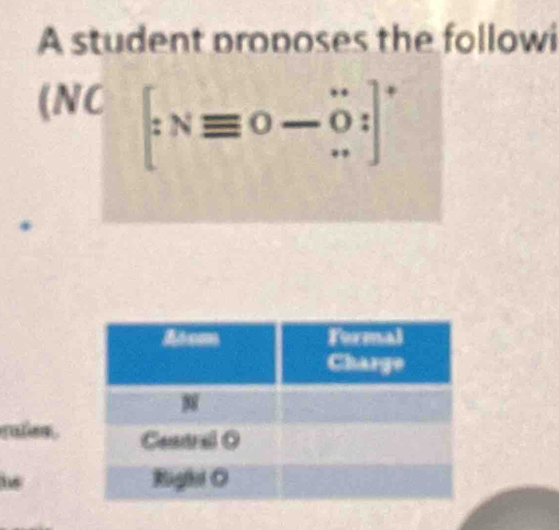 A student proposes the followi
(NC_Nequiv 0-_O]^circ ]^circ 
rales.
16