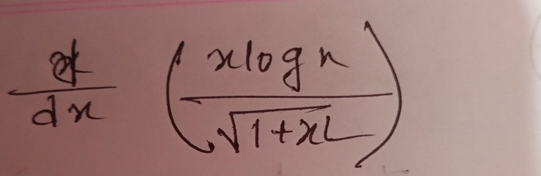  d/dx ( xlog x/sqrt(1+x^2) )