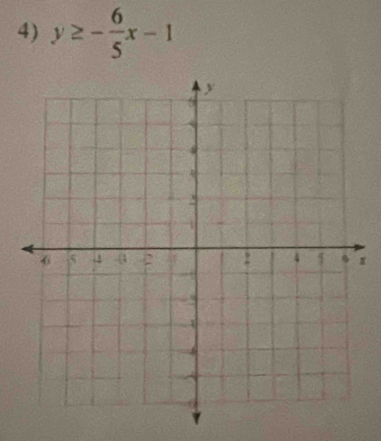 y≥ - 6/5 x-1