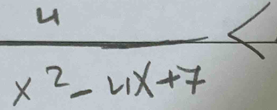  4/x^2-4x+7 