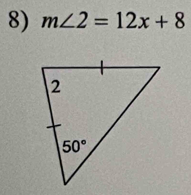 m∠ 2=12x+8