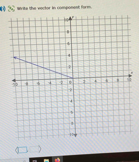 Write the vector in component form. 
×