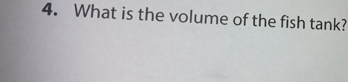 What is the volume of the fish tank?