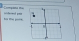 Complete the 
ordered pair 
for the poins.