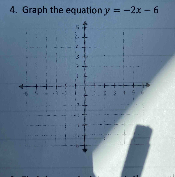 Graph the equation y=-2x-6