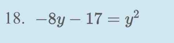 -8y-17=y^2