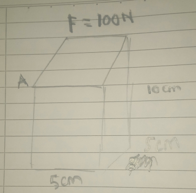 F=100N
A
10Cm
sem
5cm