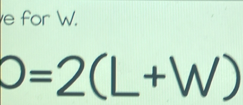 for W.
O= 2
A
I  1/10 
_