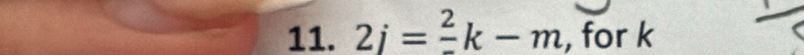 2j=frac 2k-m , for k