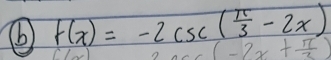 f(x)=-2csc ( π /3 -2x) (-7x+ π /2 )