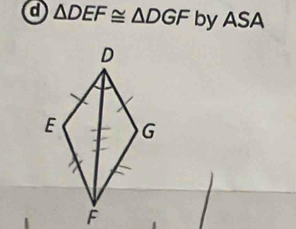 a △ DEF≌ △ DGF by ASA