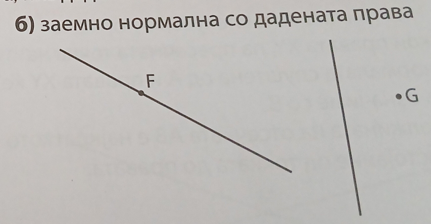 б) заемно нормална со дадената πрава