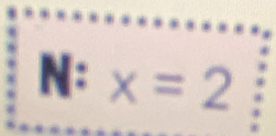 N: x=2.