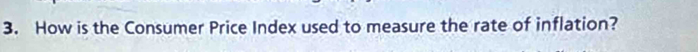 How is the Consumer Price Index used to measure the rate of inflation?