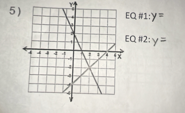 Y
5
EQ# 1:y=
EQ# 2:y=