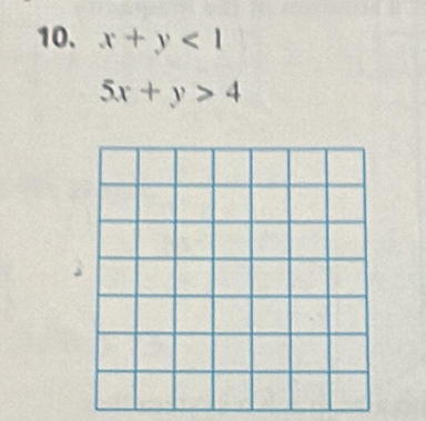 x+y<1</tex>
5x+y>4