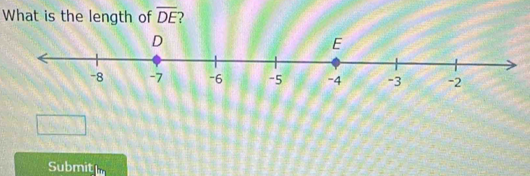 What is the length of overline DE
□ 
Submith