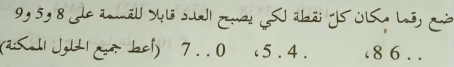 9, 5, 8 de änmäll Slō suall zna! S älaä: J US, Lō, gà
(ä:Soll Jold| guã dael) 7. . 0 c 5. 4. (8 6 ..