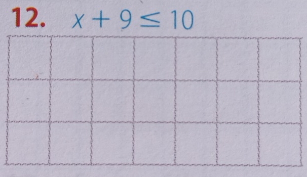 x+9≤ 10