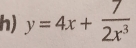 y=4x+ 7/2x^3 