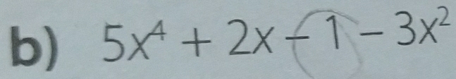 5x^4+2x-1-3x^2