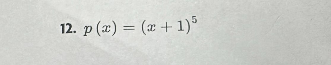 p(x)=(x+1)^5