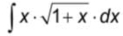 ∈t x· sqrt(1+x)· dx