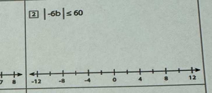 2 |-6b|≤ 60.
7 8