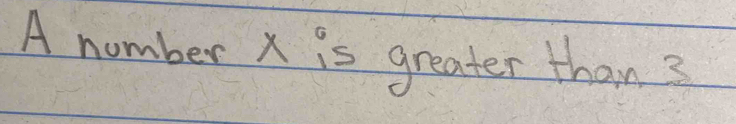 A number x is greater than3 [Math]