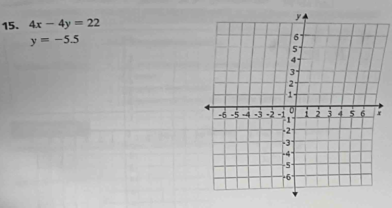 4x-4y=22
y=-5.5