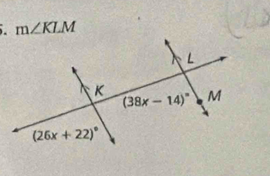 m∠ KLM