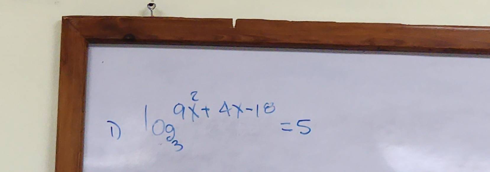 log _3^((9x^2)+4x-18)=5