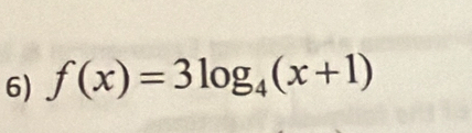 f(x)=3log _4(x+1)