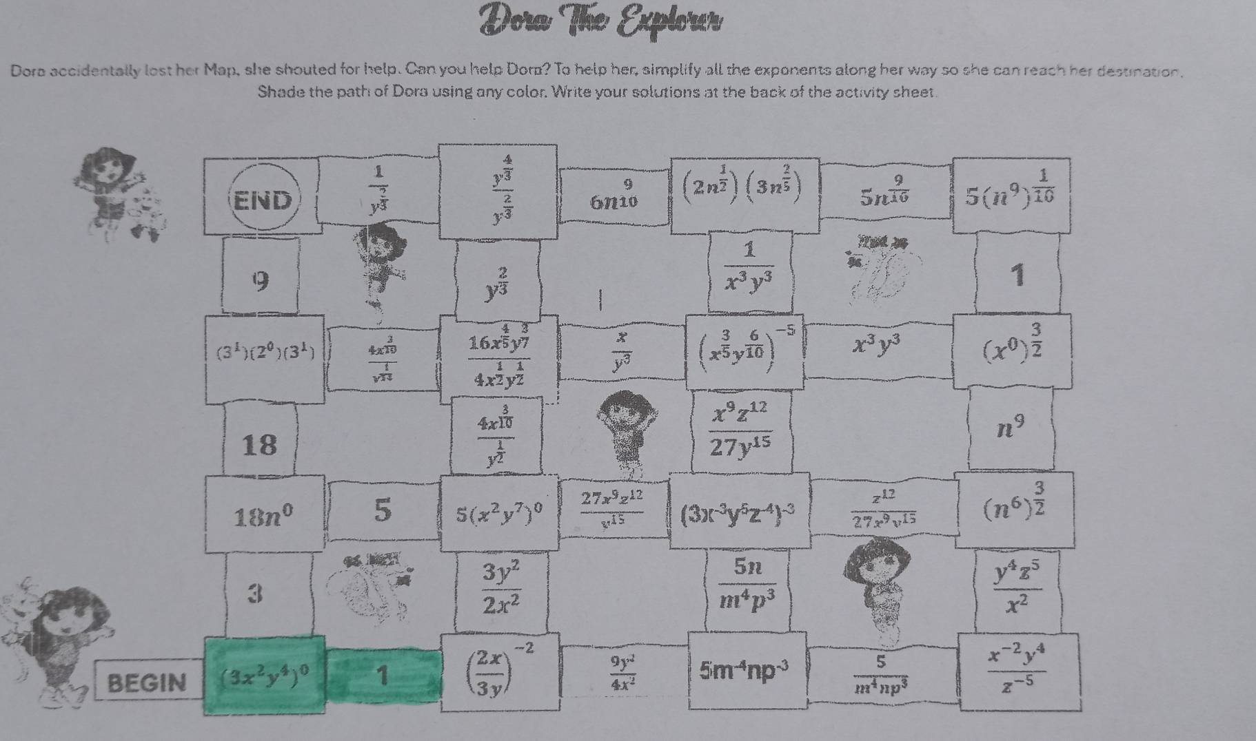 Solved: Dora The Explorer Dora accidentally lost her Map, she shouted ...