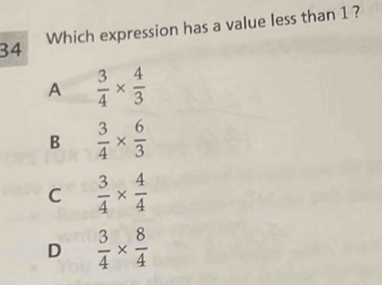 Which expression has a value less than 1 ? [Math]