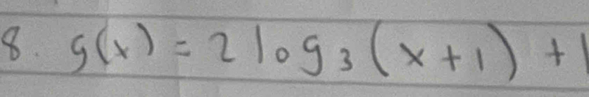 g(x)=2log _3(x+1)+1