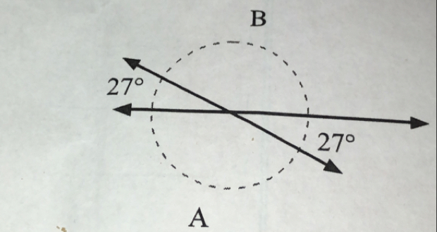 B
27°
27°
A