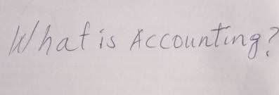 What is Accounting?