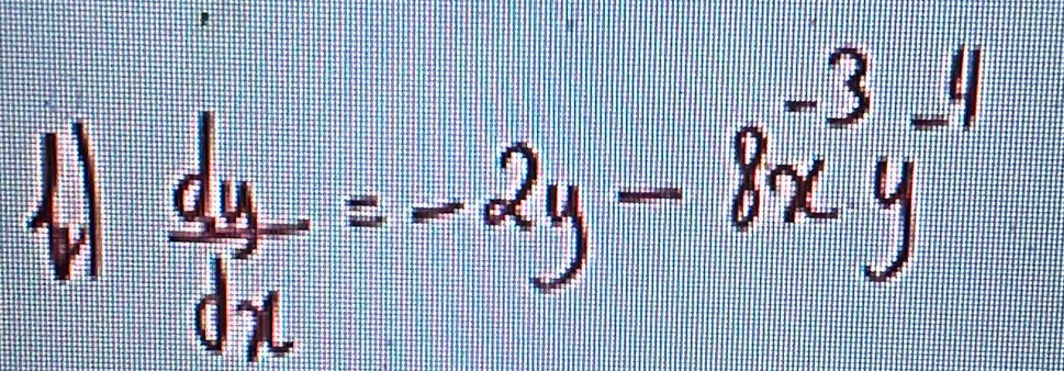  dy/dx =-2y-8x^3y^4