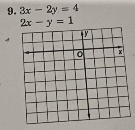 3x-2y=4
2x-y=1