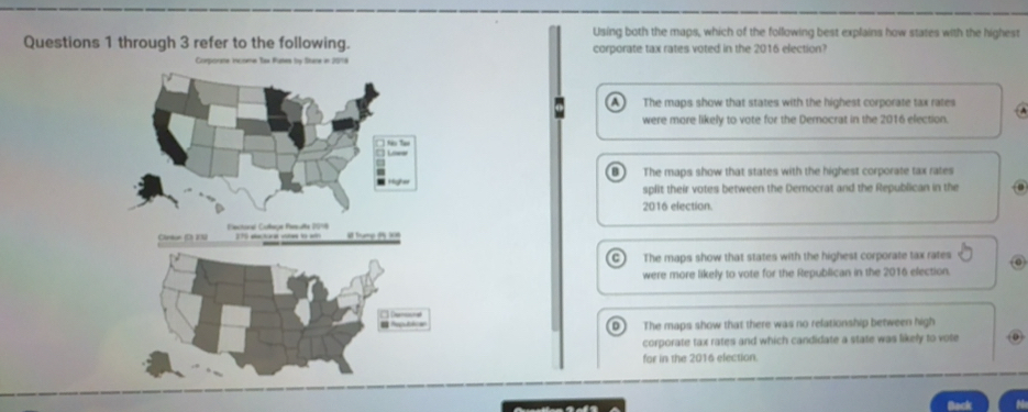 Solved: Using both the maps, which of the following best explains how ...
