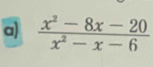  (x^2-8x-20)/x^2-x-6 